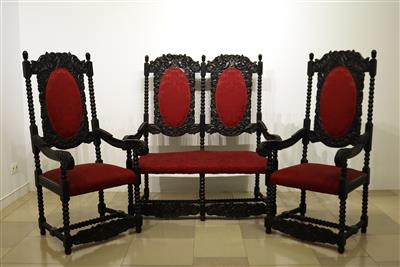 Sitzgarnitur im Barockstil - Silber, Kunst, Antiquitäten, Möbel