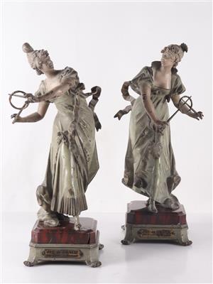 Skulpturenpaar nach Vincent Desire Faure de Broussse - Argento, arte, antiquariato, mobili