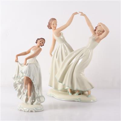 2 Porzellan Figuren "Tänzerinnen" - Arte e antiquariato