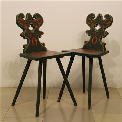 Paar bäuerliche Sessel - Kunst, Antiquitäten, Möbel und Technik