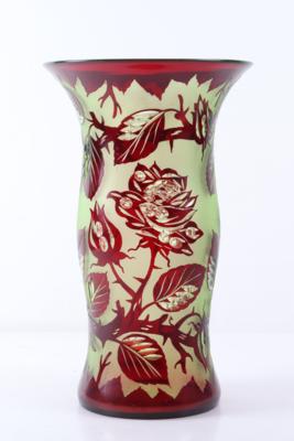 Große Vase mit Rosendekor - Umění, starožitnosti, nábytek a technika