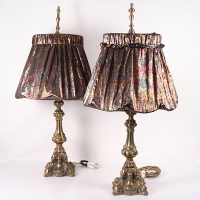 Paar Tischlampen in Form von Kerzenleuchtern - Umění a starožitnosti