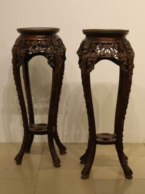 Paar Blumem bzw. Vasensäulen - Art, antiques, furniture and technology