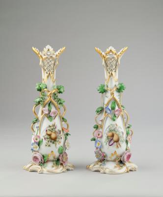 Paar Vasen, Kaiserl. Manufaktur, Wien 1843, - Arte, antiquariato, mobili e tecnologia