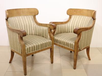 Paar Fauteuils im Biedermeierstil - Art, antiques, furniture and technology