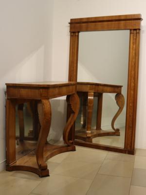 Große Biedermeier Spiegelaufsatzkonsole - Kunst, Antiquitäten, Möbel und Technik