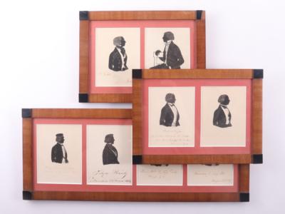 Kovolut von 8 Schatten- bzw. Silhouettenportraits aus der Mitte des 19. Jhs. - Umění, starožitnosti, nábytek a technika