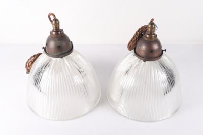 Paar Deckenlampen "Holphane" - Umění, starožitnosti, nábytek a technika
