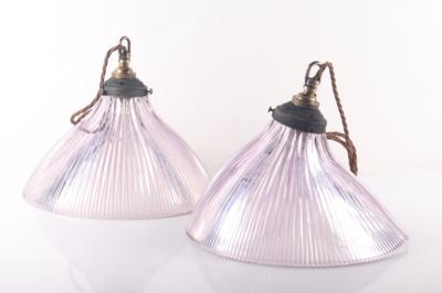 2 Deckenlampen "Holophane" - Art, antiques, furniture and technology