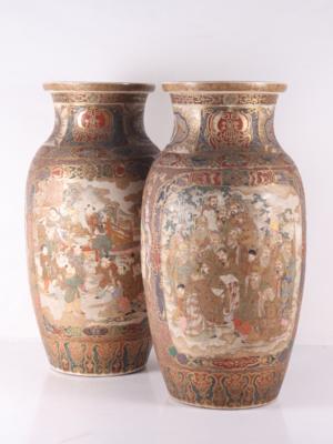 Paar große Satsuma Keramikvasen - Umění, starožitnosti, nábytek a technika