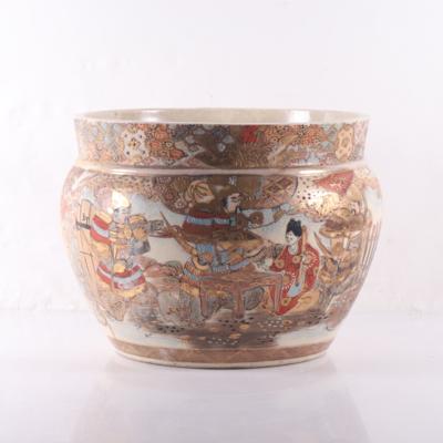 Satsuma Keramik Blumenübertopf - Umění, starožitnosti, nábytek a technika