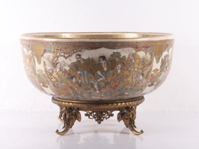 Große Satsuma Keramikschale mit Bronzesockel - Art, antiques, furniture and technology