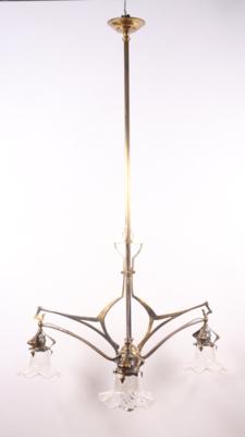 3-flammige Jugendstil-Deckenlampe - Umění, starožitnosti, nábytek a technika