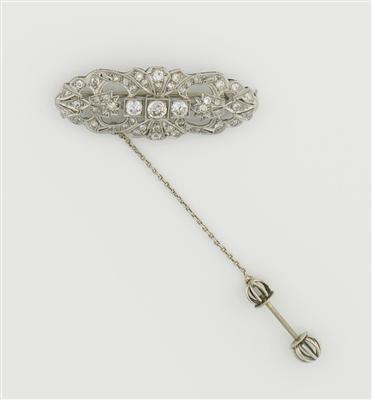 Diamant Brosche - Art and Antiques, Jewellery