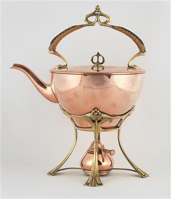 Teekanne mit Rechaud und Halterung - Kunst, Antiquitäten und Möbel