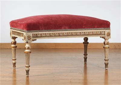Kleine, hockerartige Sitzbank im franz. Louis XVI Stil - Umění a starožitnosti