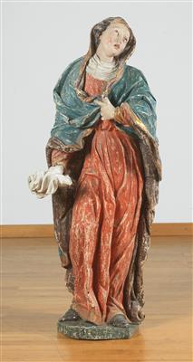 Maria unterm Kreuze stehend - Antiques and art