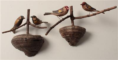 Holzvögel, - Antiquitäten & Bilder