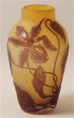 Vase mit Clematisdekor, - Starožitnosti, Obrazy