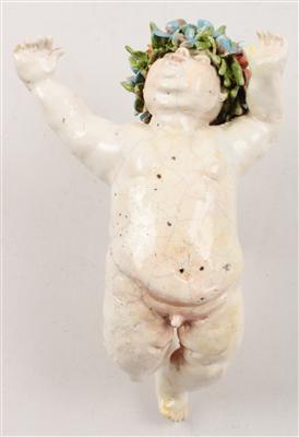 Putto mit Blumenkranz, - Antiques and Paintings