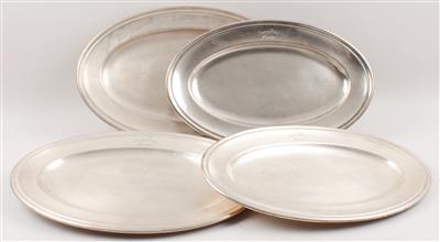 4 ovale Platten, - Antiquariato e Dipinti