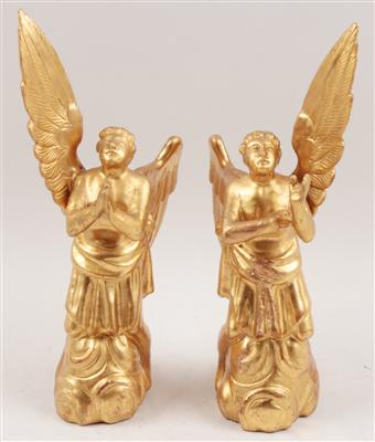 Paar kleine kniende Engel, - Antiquitäten & Bilder