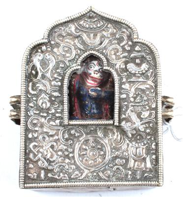 Tibet, Nepal: Kleiner Trage-Altar 'Gau'. - Antiquitäten & Bilder