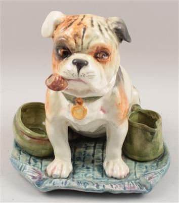 Bulldogge als Jardiniere, - Antiques and Paintings