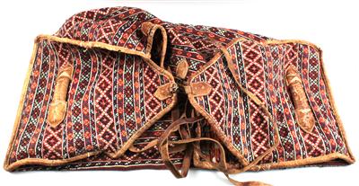 Afghanistan oder Usbekistan: Eine große, textile, orientalische Reisetasche. - Antiquariato e Dipinti