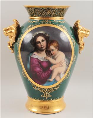 Vase mit 'Madonna mit Kind', - Antiques and Paintings