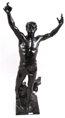 Georges Bareau(1866-1931), Männerfigur "Vox pacis", - Antiquariato e Dipinti