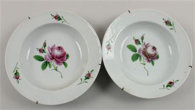 2 Paar Rosenteller, - Antiques and Paintings