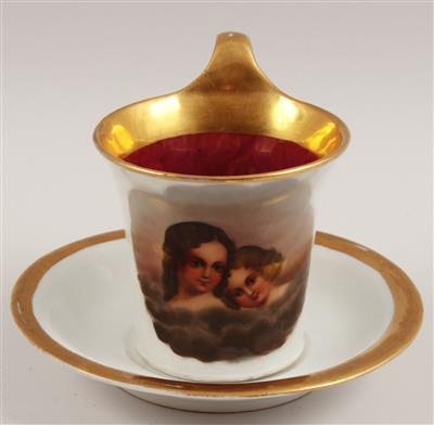 Tasse mit Untertasse, - Antiques and Paintings