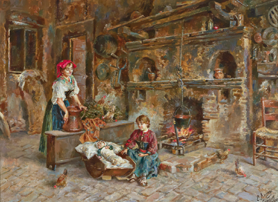 E. Ascenzi Grezi, um 1900 - Winterauktion - Antiquitäten,<br />Möbel und Bilder