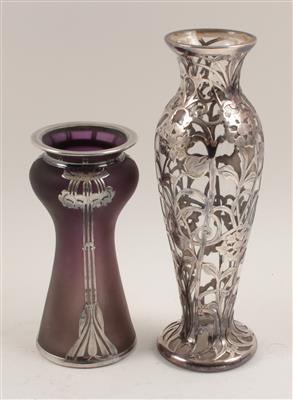 2 Vasen mit galvanischer Silberauflage, - Antiquitäten & Bilder mit Schwerpunkt Moderne und Zeitgenössische Druckgrafik