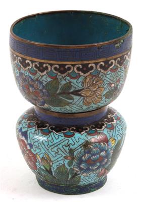 Cloisonné-Becher, - Antiques and Paintings