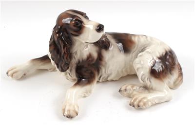 Liegender Spaniel, - Antiques and Paintings