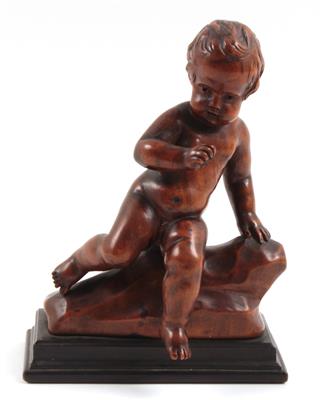 Putto auf Felssockel, - Antiques and Paintings
