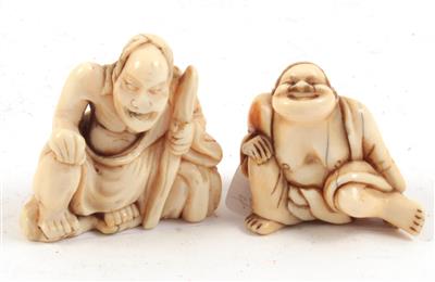 2 Netsuke, - Antiques and Paintings