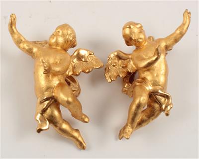 Paar kleine Biedermeier Engel, - Antiquariato e Dipinti