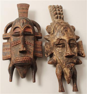 Konvolut: 2 Masken im Stil der Senufo. - Antiques and Paintings