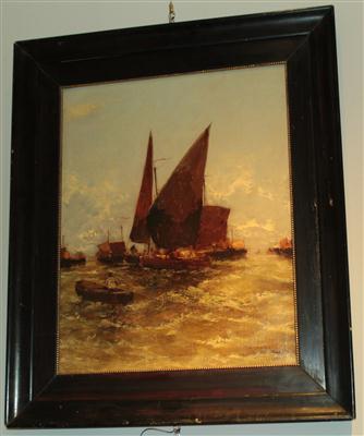 H. Claiton im Hafen um 1900 - Antiquariato e Dipinti