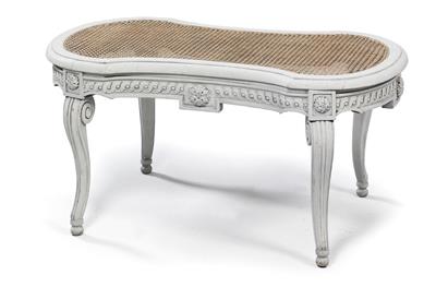 Seltene nierenförmige Sitzbank bzw. breiter Hocker, - Saisonabschluss-Auktion Bilder Varia, Antiquitäten, Möbel/Design