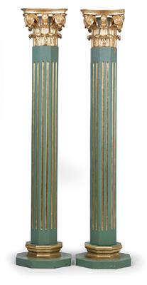 Imposantes Paar großer Historismus - Portalsäulen, - Summer-auction
