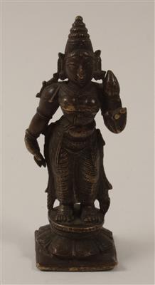 Figur der Lakshmi mit Lotus, - Antiquariato e Dipinti