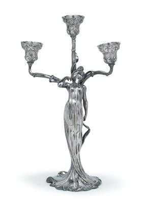 C. Bonnefond, Figuraler dreiarmiger Kerzenleuchter, - Antiquitäten & Bilder