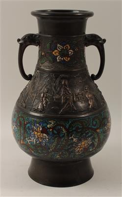 Champlevé-Vase, - Antiquitäten & Bilder