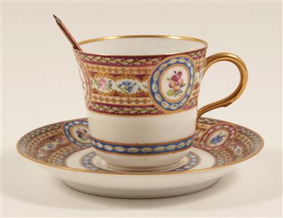 Tasse mit Untertasse, - Antiquariato e Dipinti