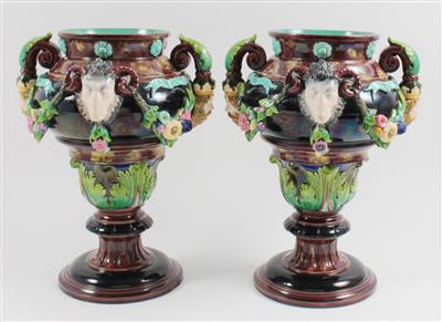 1 Paar Historismus-Vasen, - Antiquitäten & Bilder