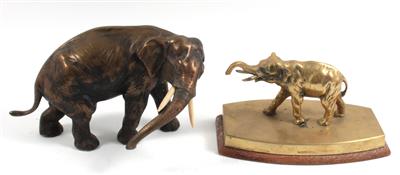 2 Elefanten, - Antiques and Paintings